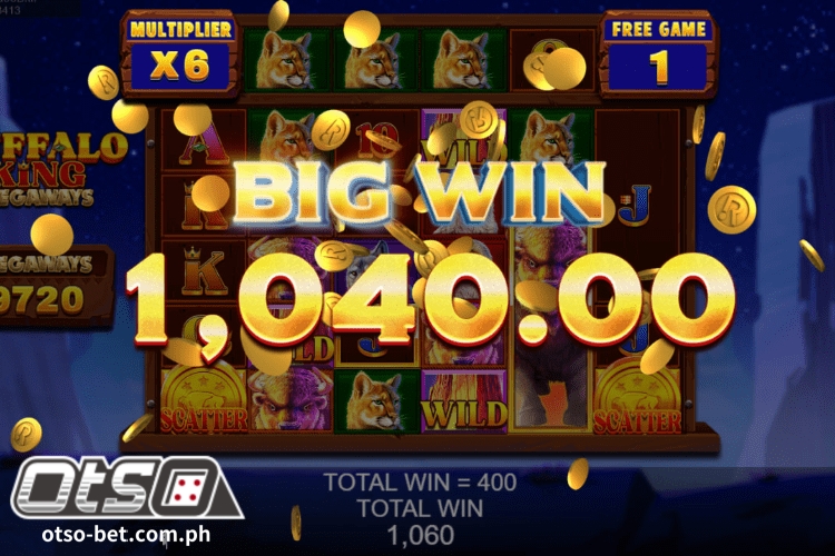 Buffalo King MEGAWAYS Big Win