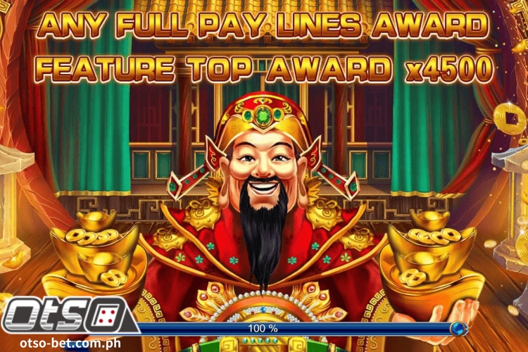 Lucky God of Wealth slot is a 5-line game with an exciting twist: during the Free Spin feature, all symbols transform and multiply, offering the potential for up to 4500 times your stake in bonuses! Experience the thrill of winning big by trying out the Lucky God of Wealth Demo.